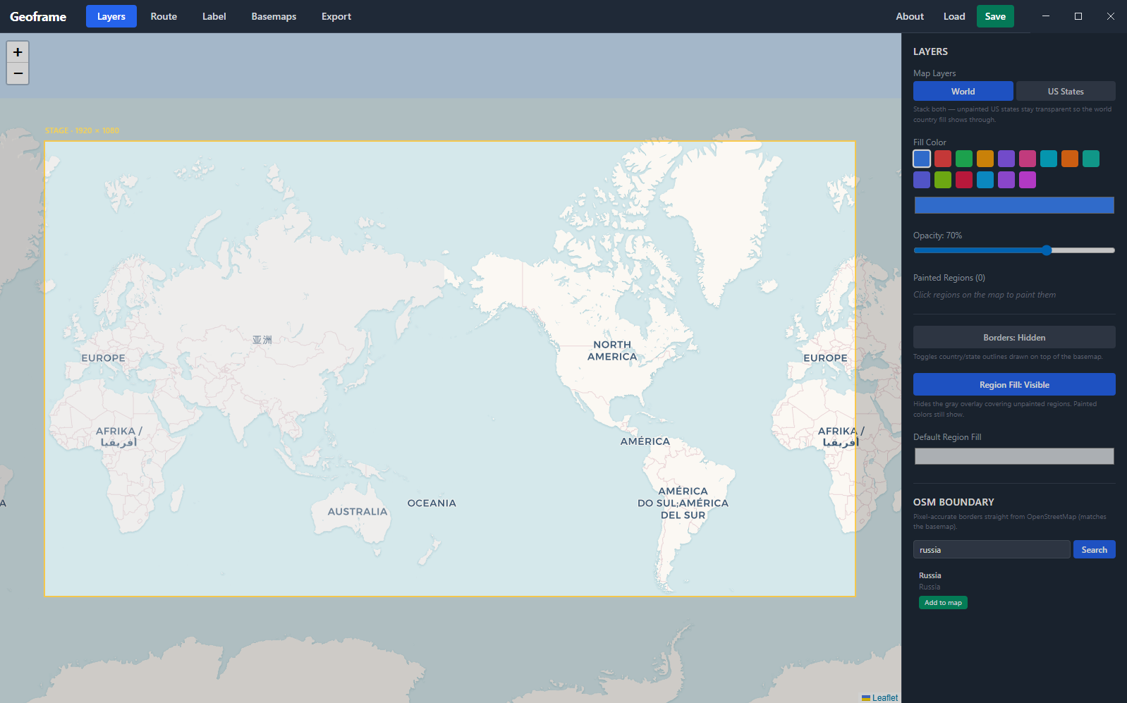 Geoframe app preview